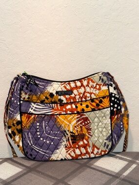 Vera Bradley Carryall Crossbody in Painted Feathers NEW